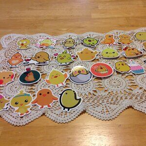 Cute chicks and chickens colorful stickers for cellphones, laptop, lockers